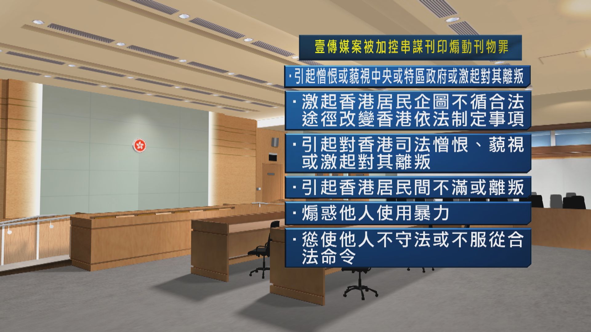 壹傳媒及蘋果日報七名前高層被加控串謀刊印煽動刊物