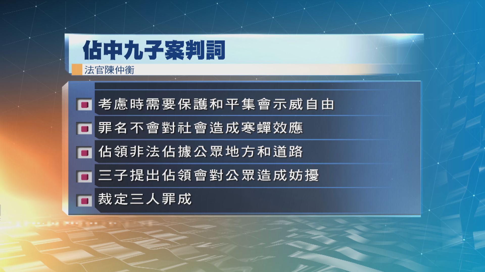 【佔中案】官指串謀公眾妨擾罪不會造成寒蟬效應