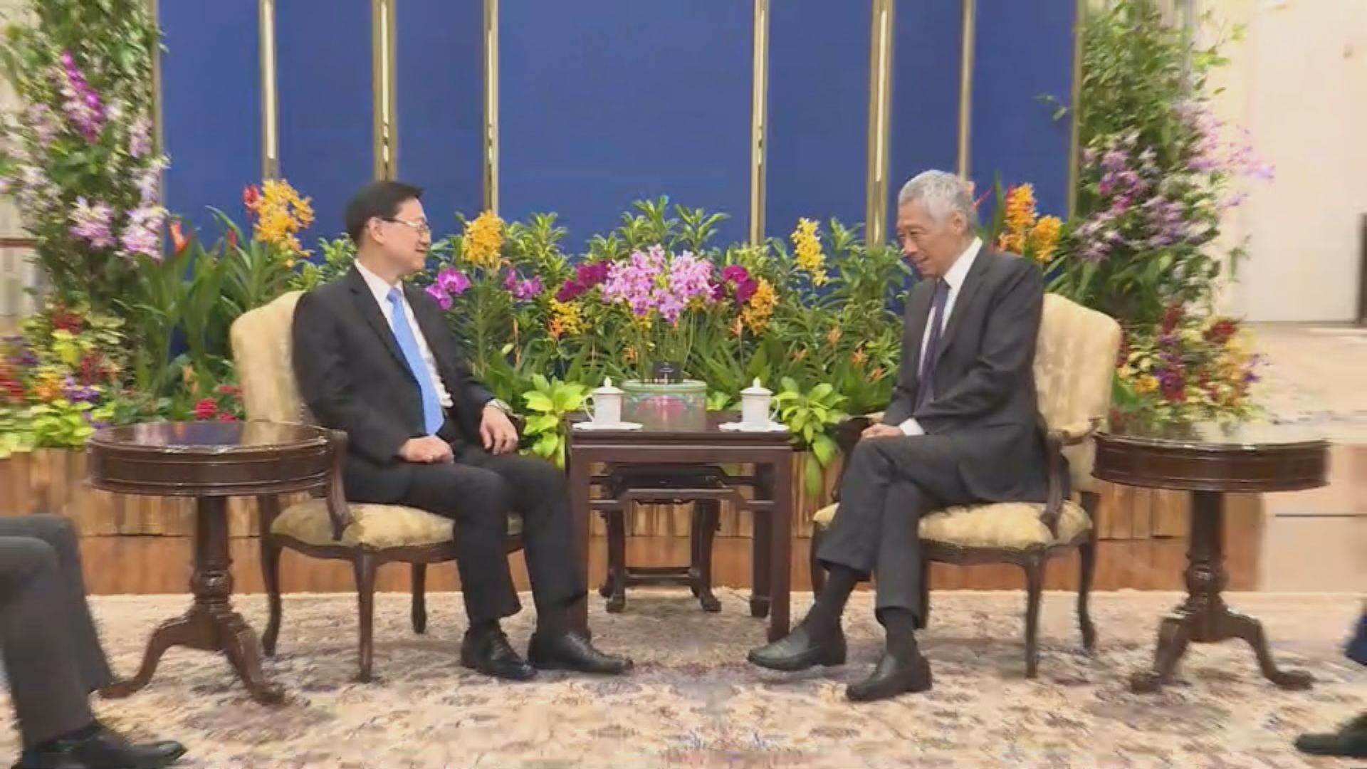 李家超與新加坡總理李顯龍會面 稱期望此行加強雙方關係
