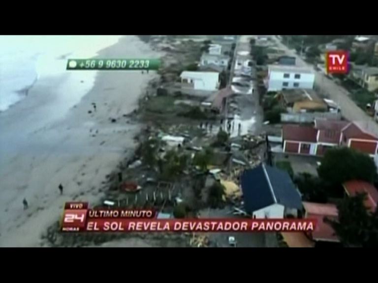 智利沿海地區水浸多間房屋受損