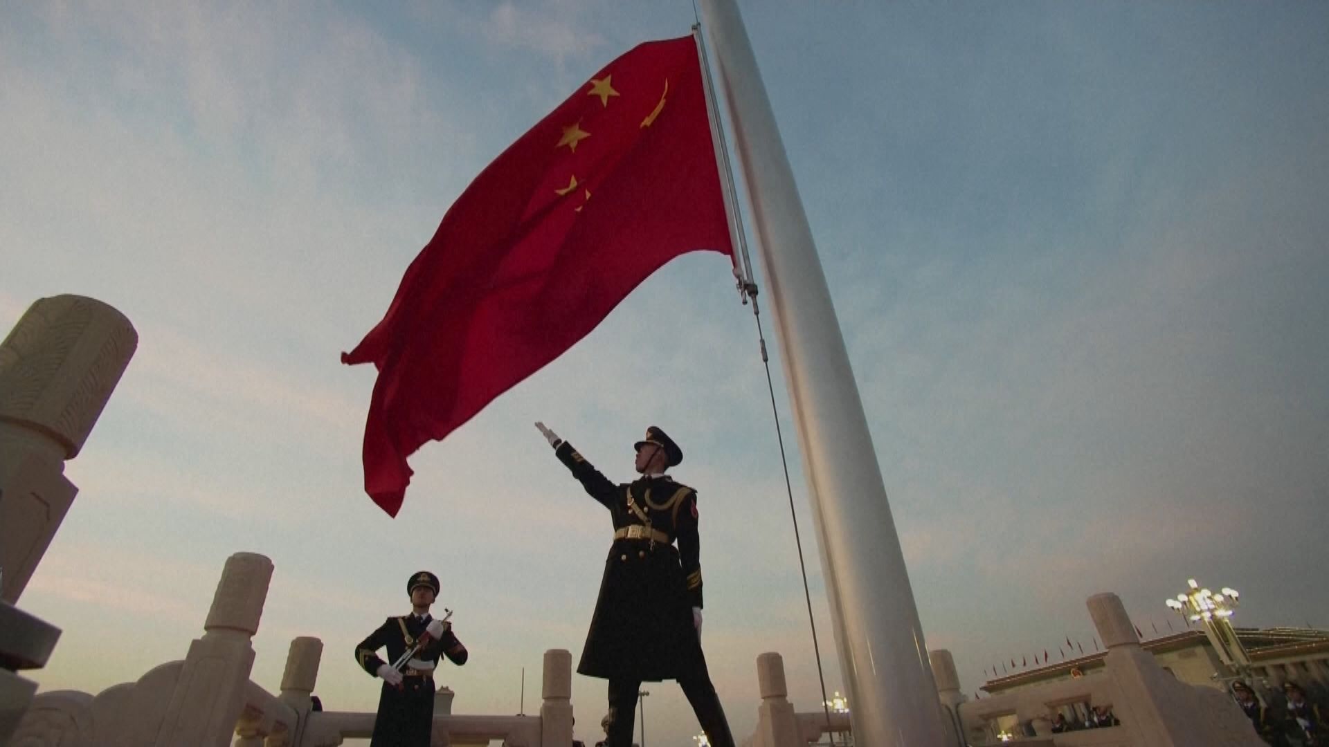 北京天安門廣場舉行元旦升旗儀式
