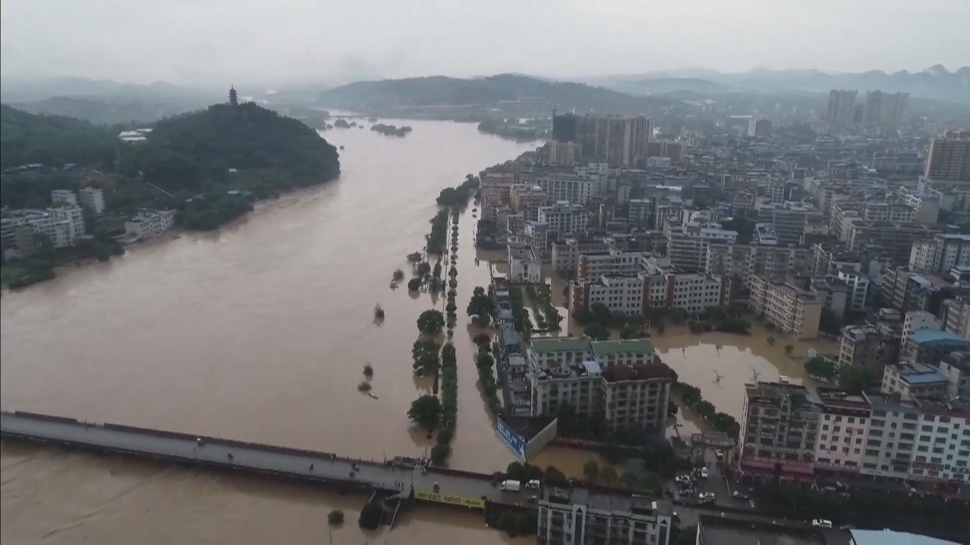 珠江流域再度發生流域性較大洪水