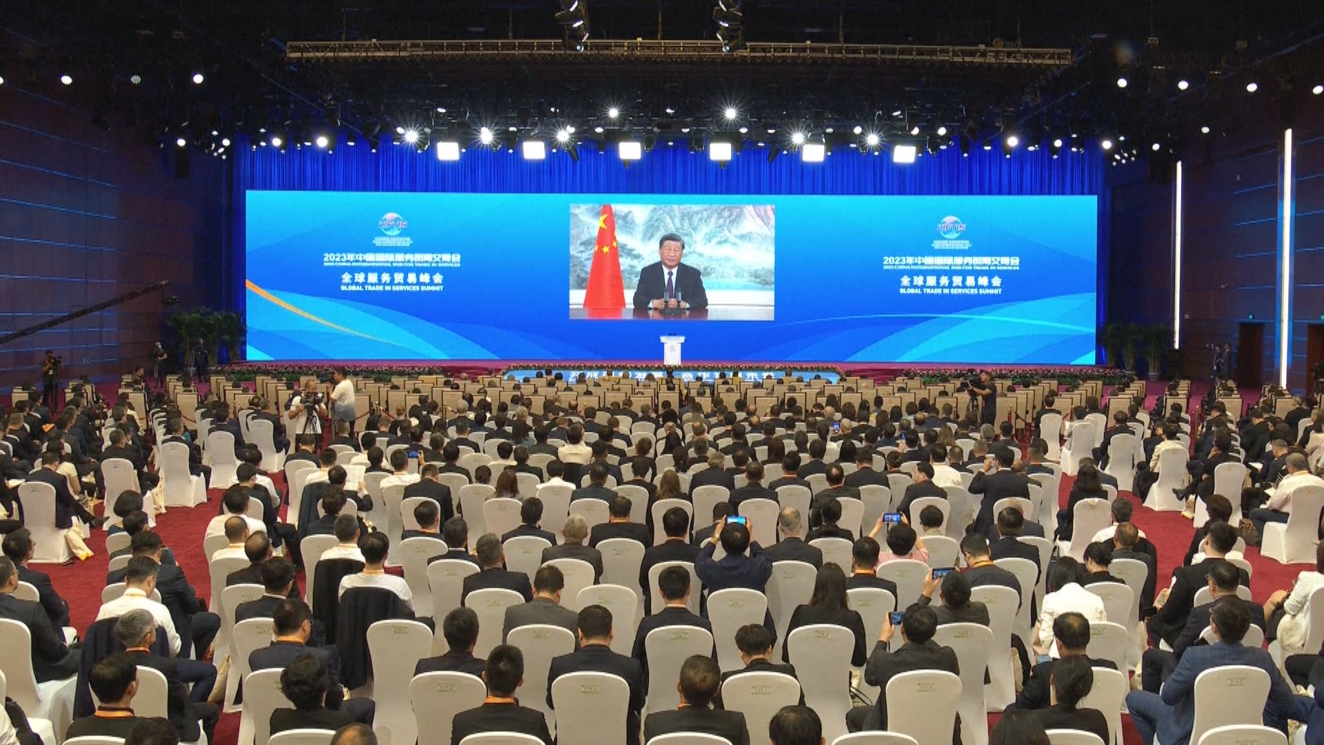 習近平全球服務貿易峰會視像致辭 指中國將打造更開放包容發展環境