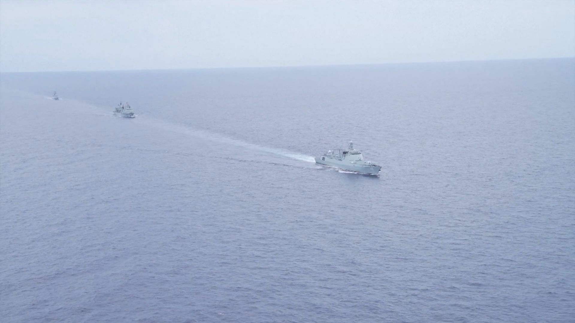 中國、俄羅斯及伊朗在阿曼灣附近聯合海上演習