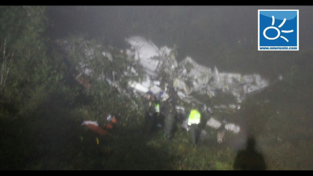 巴甲球隊乘坐客機哥倫比亞墜毀