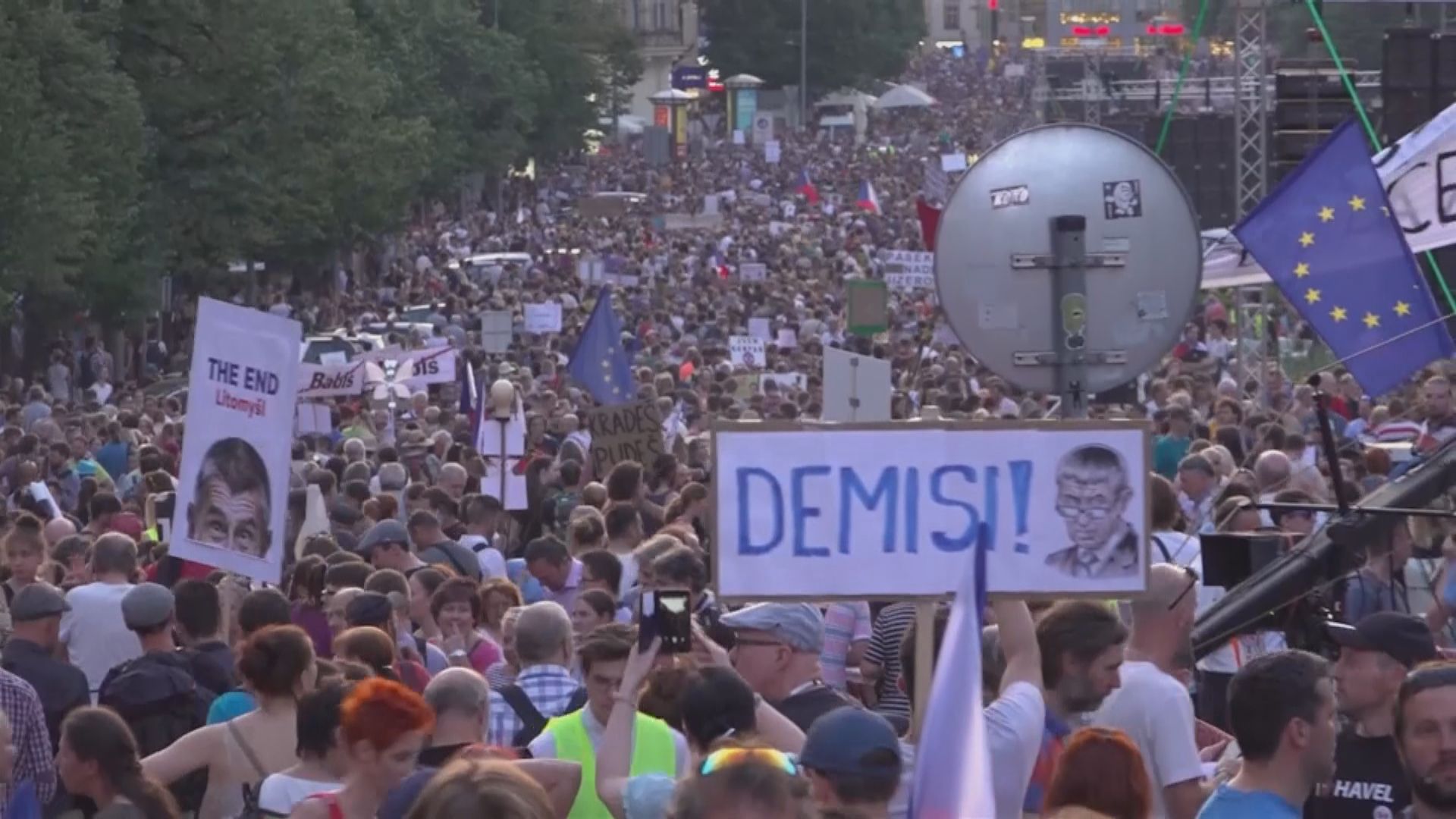 捷克爆大規模示威　要求涉挪用補貼總理下台