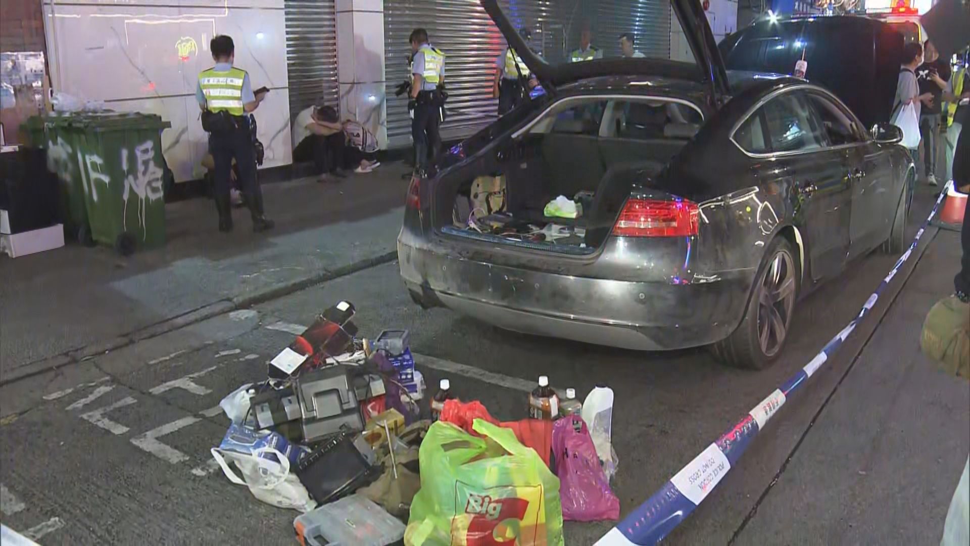 警旺角截可疑車檢毒品拘四人