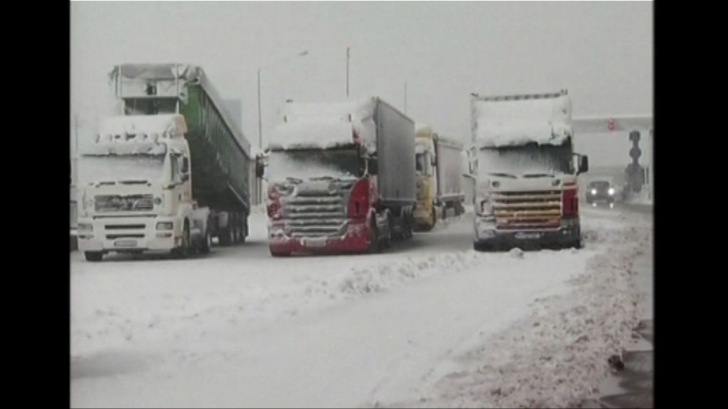 東歐多國天氣惡劣　交通受影響