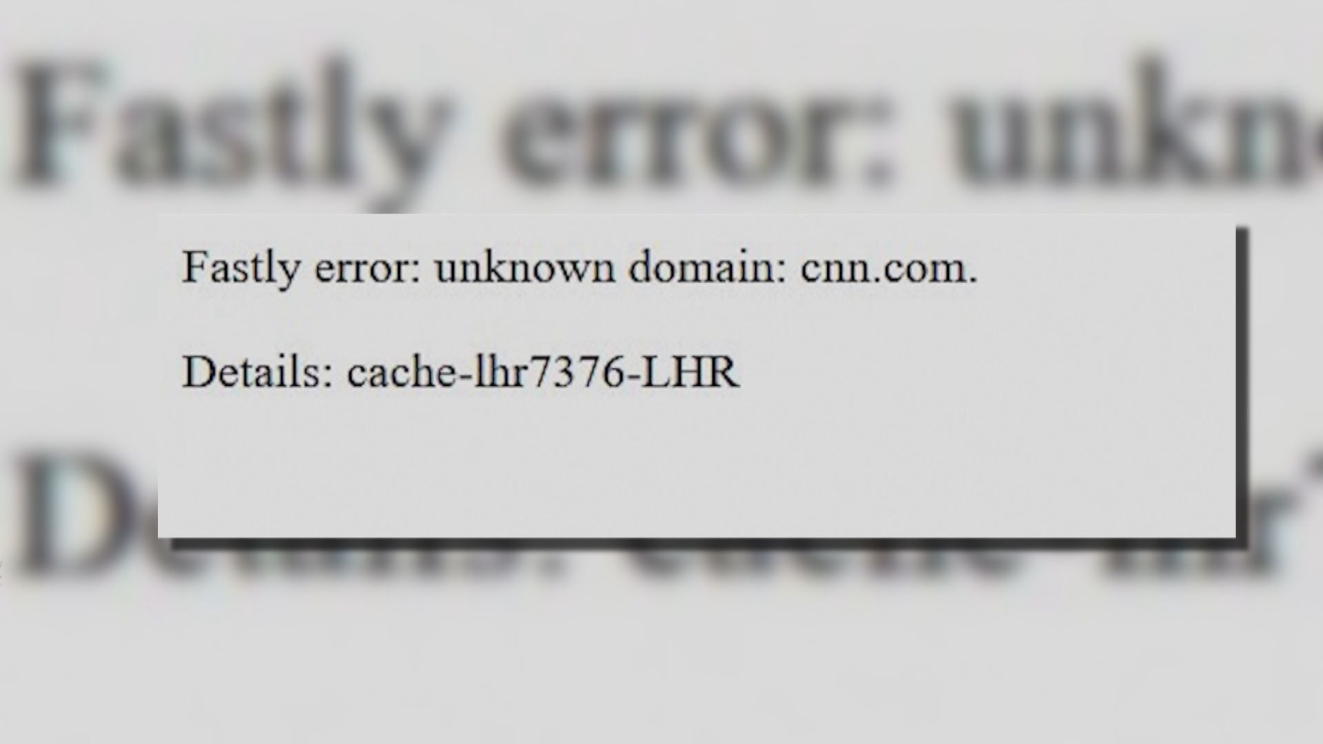 雲端服務商Fastly：用戶意外觸發錯誤程式致網站連線中斷