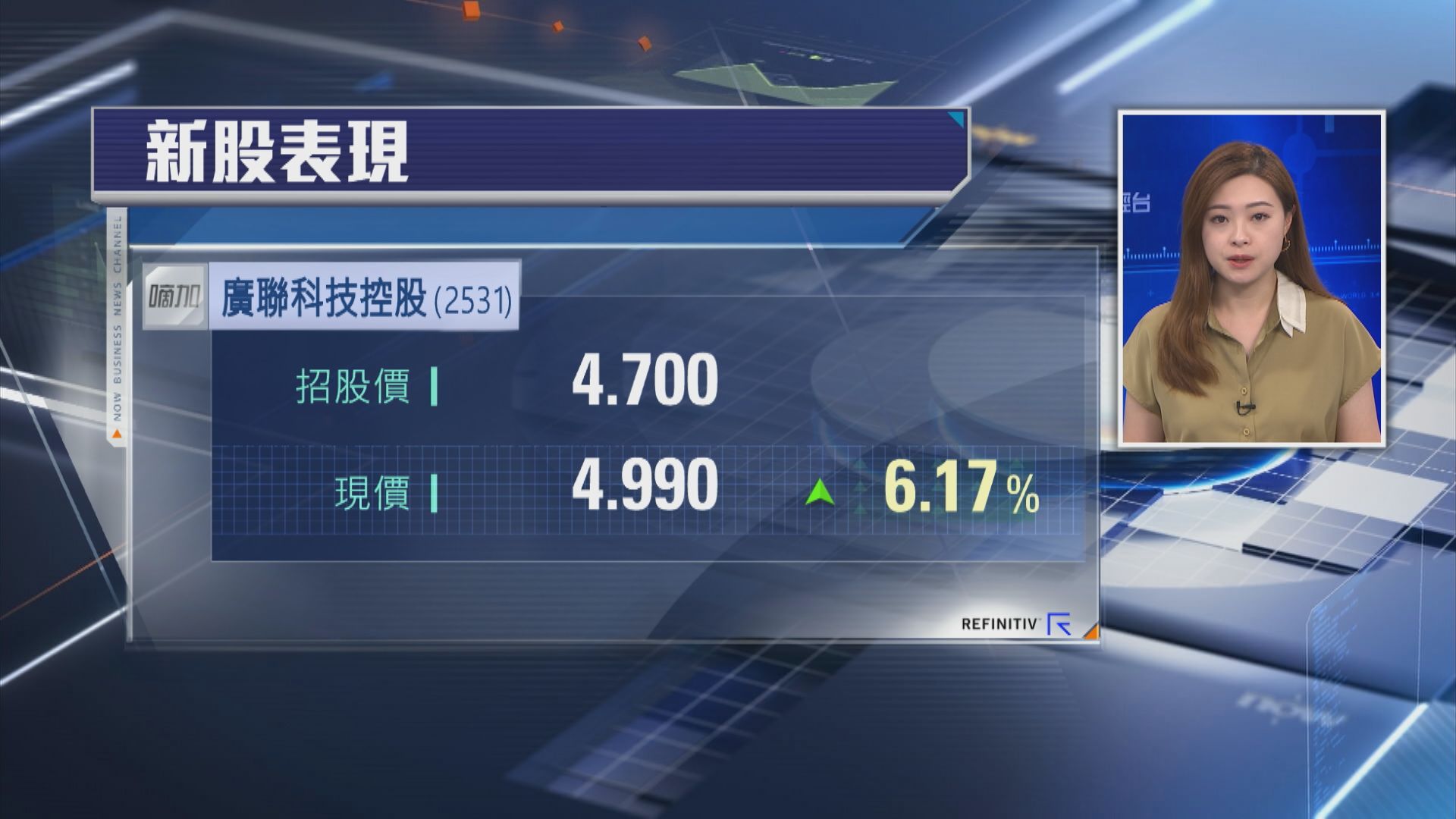 【人人有份新股】廣聯科技首掛半場炒高1.9%