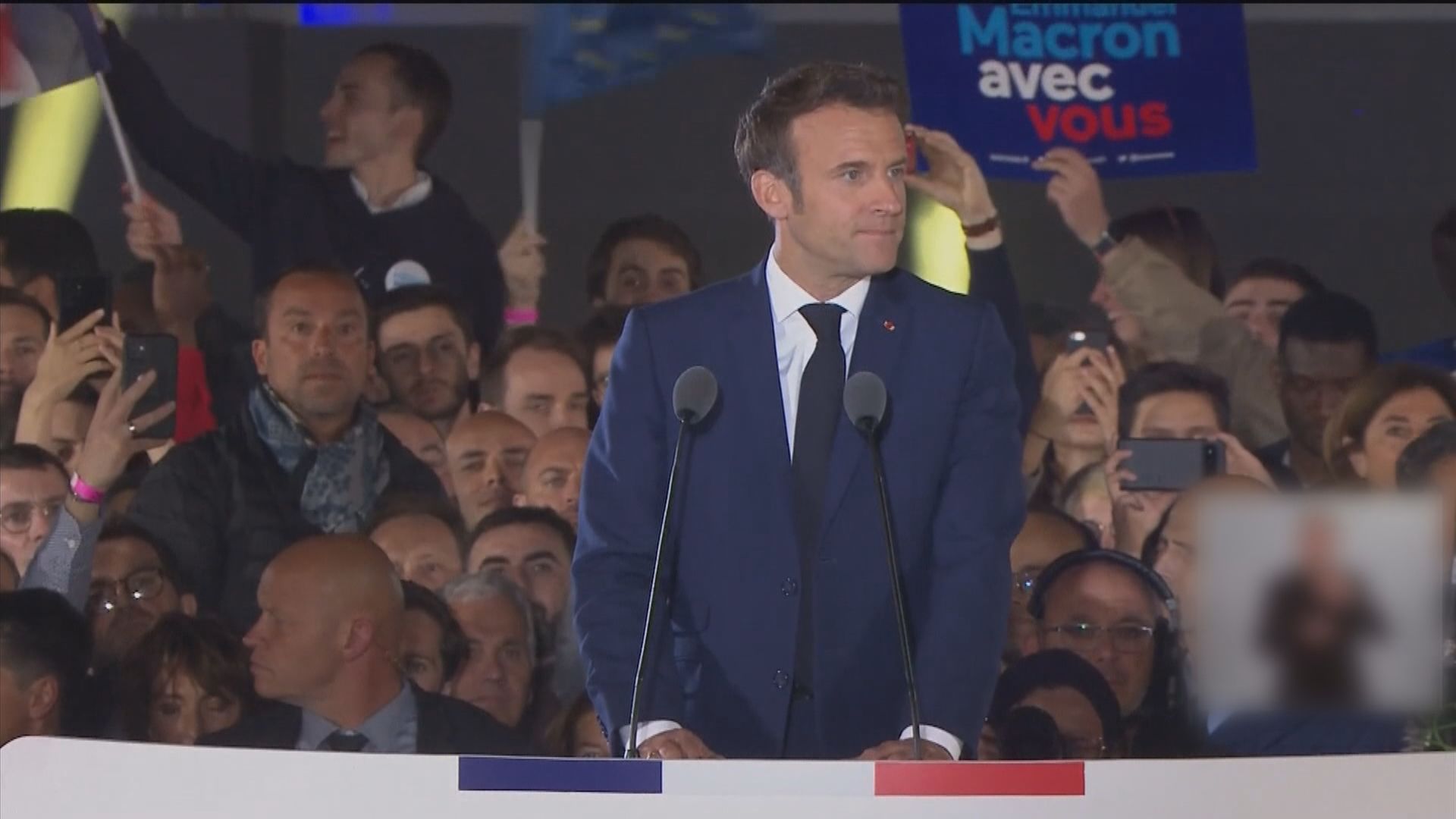 法國總統大選　馬克龍以逾五成八得票率成功連任