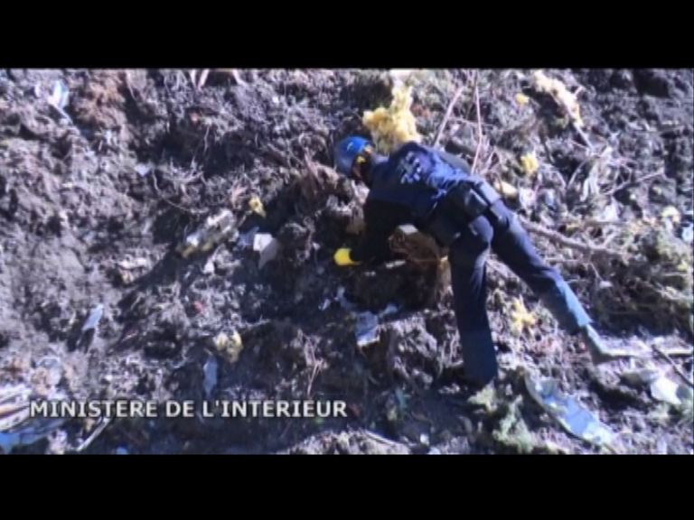 
法國山區墜機現場搜索持續