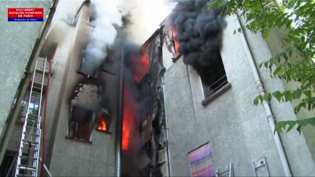 法國巴黎郊區大廈起火釀死傷