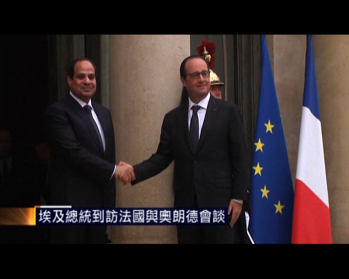 
埃及總統到訪法國與奧朗德會談