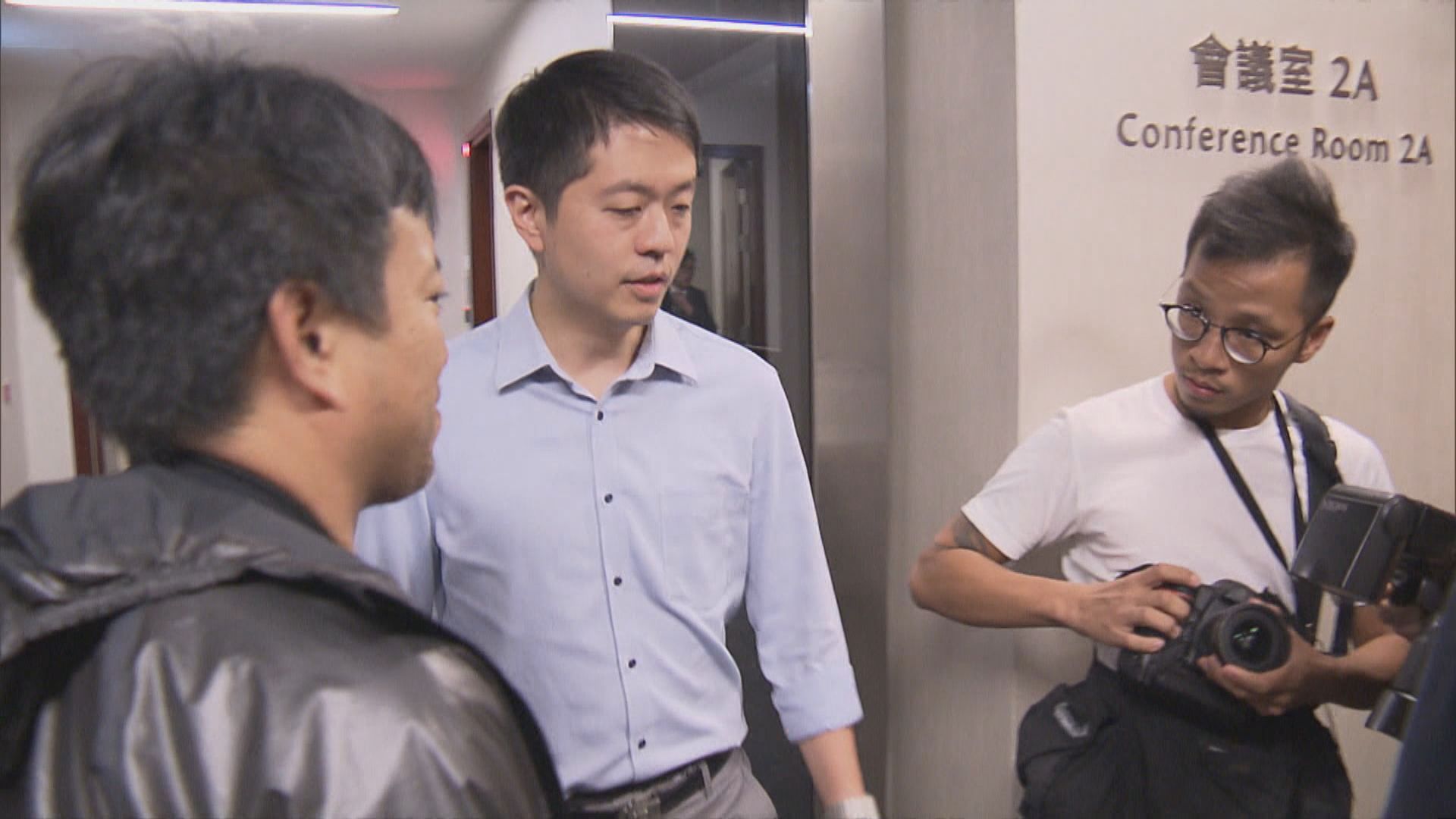 涂謹申稱下午如常開會　有泛民提早到會議室