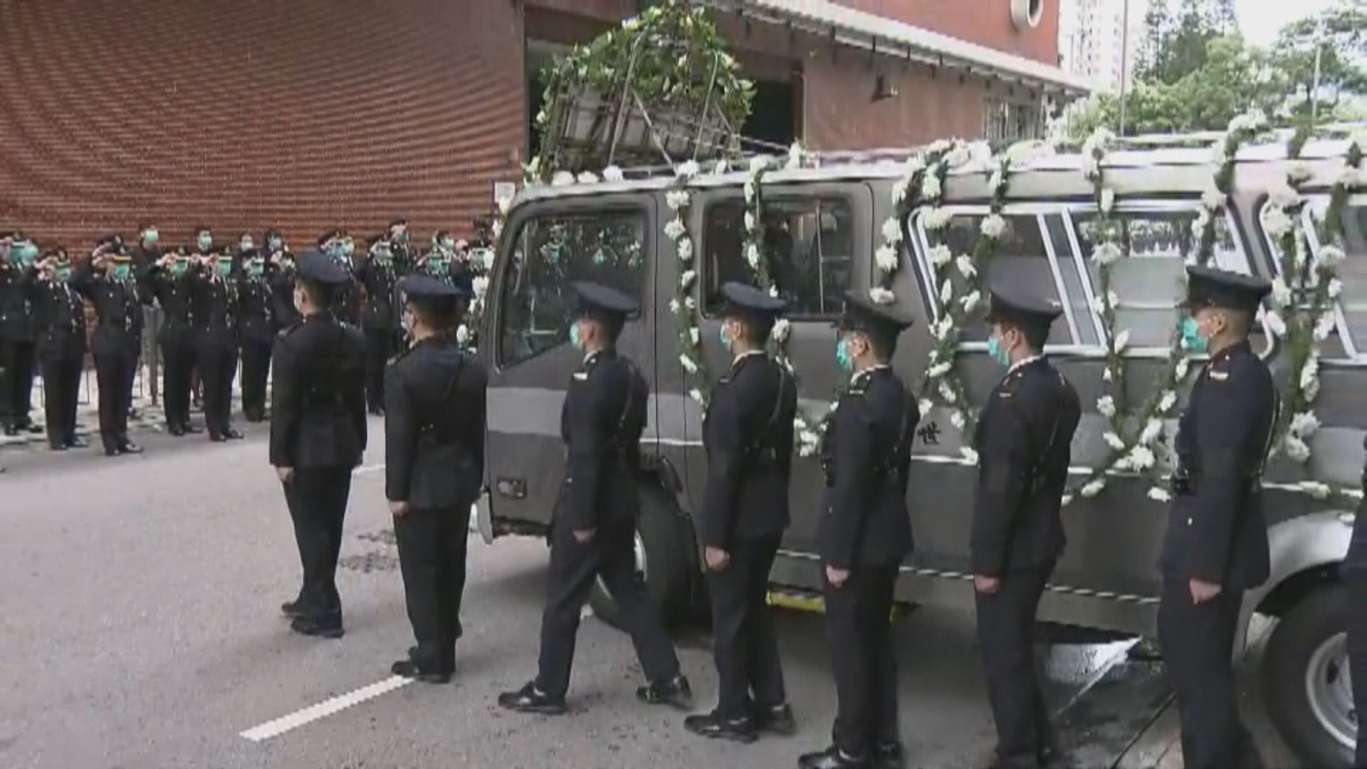 年初反走私行動殉職的海關高級關員吳詠敏舉殯