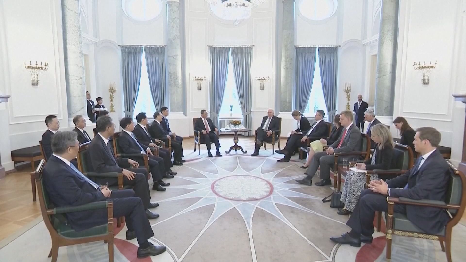 李強與德國總統施泰因邁爾會面