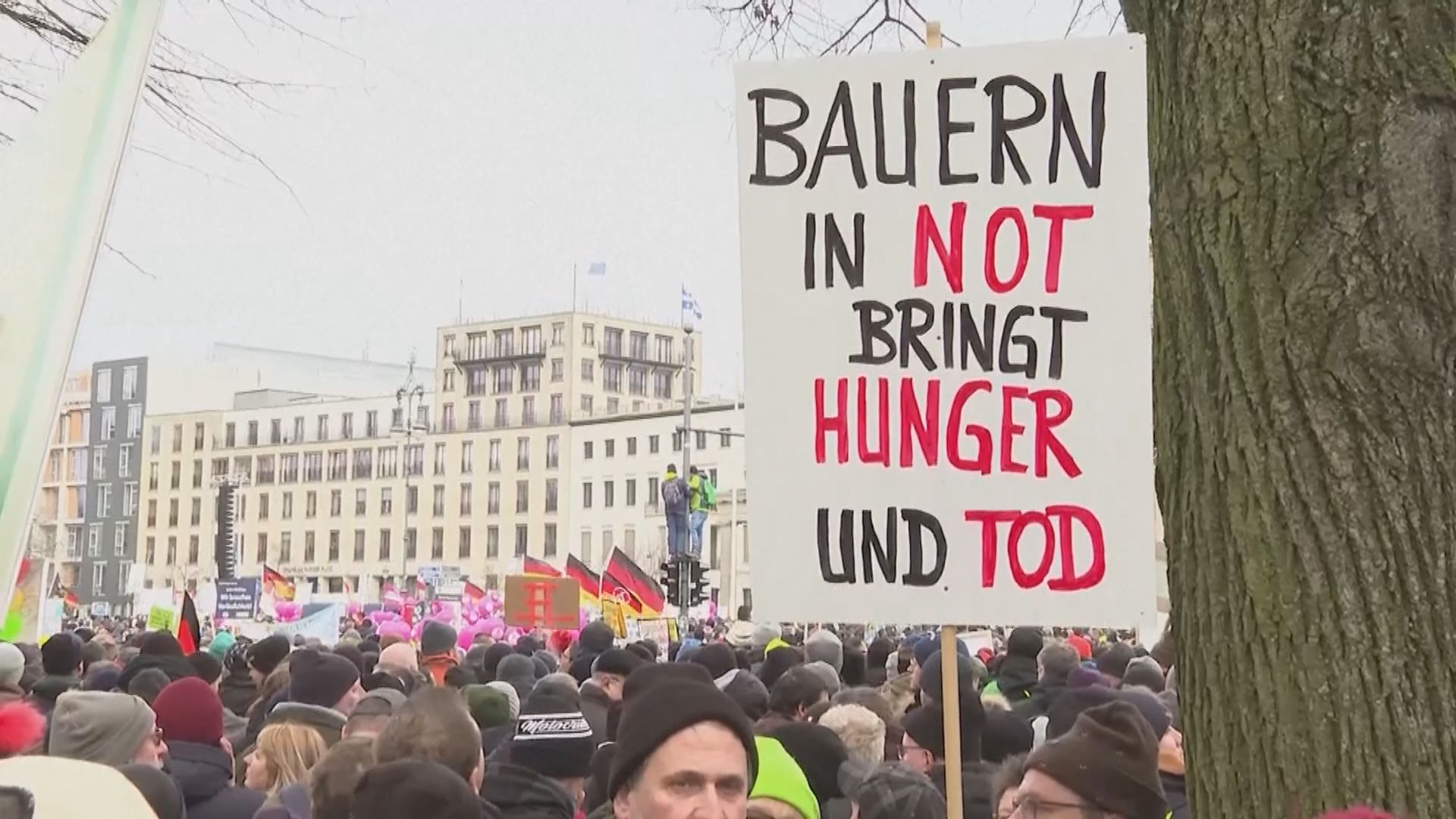 德國約萬名農民示威抗議逐步取消柴油補貼