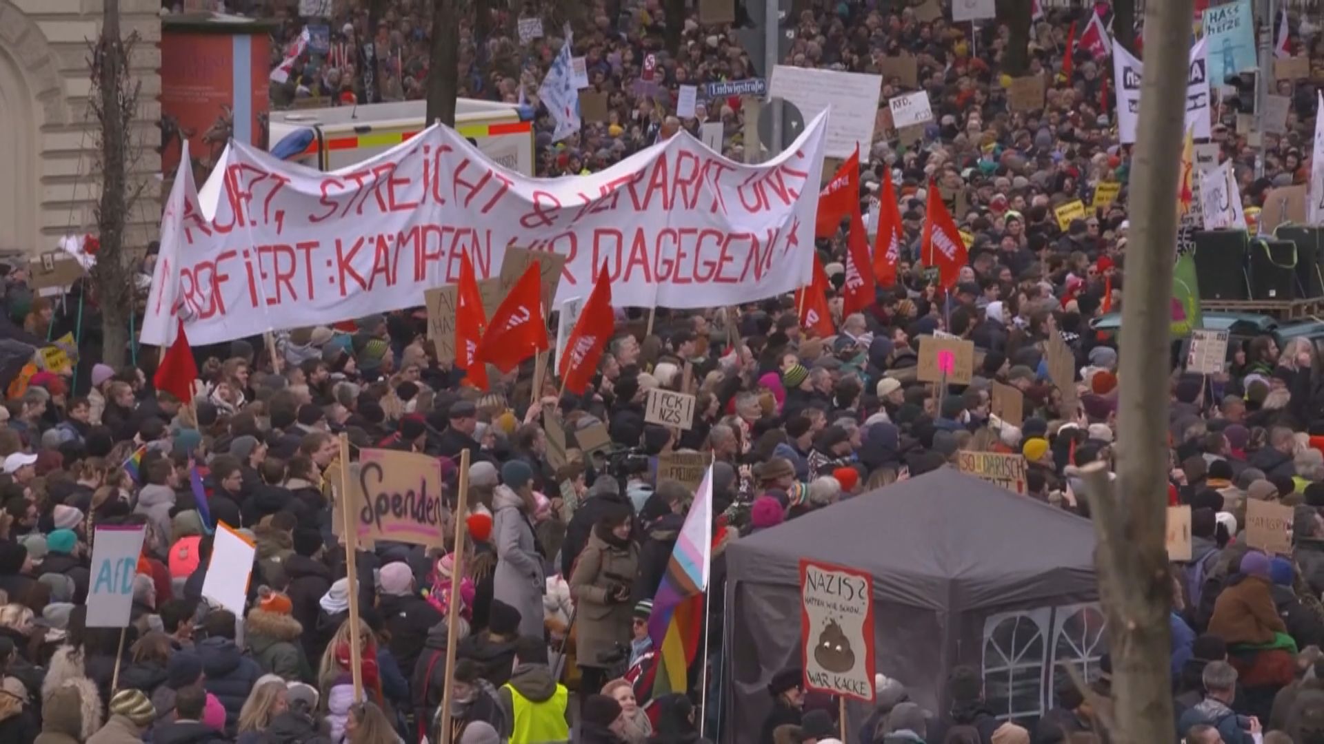 德國三天內百多萬人示威抗議極右政黨討論驅逐移民