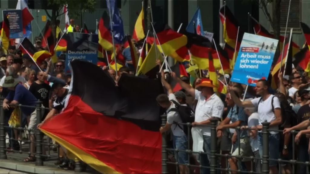 德國極右翼政黨發起反政府示威