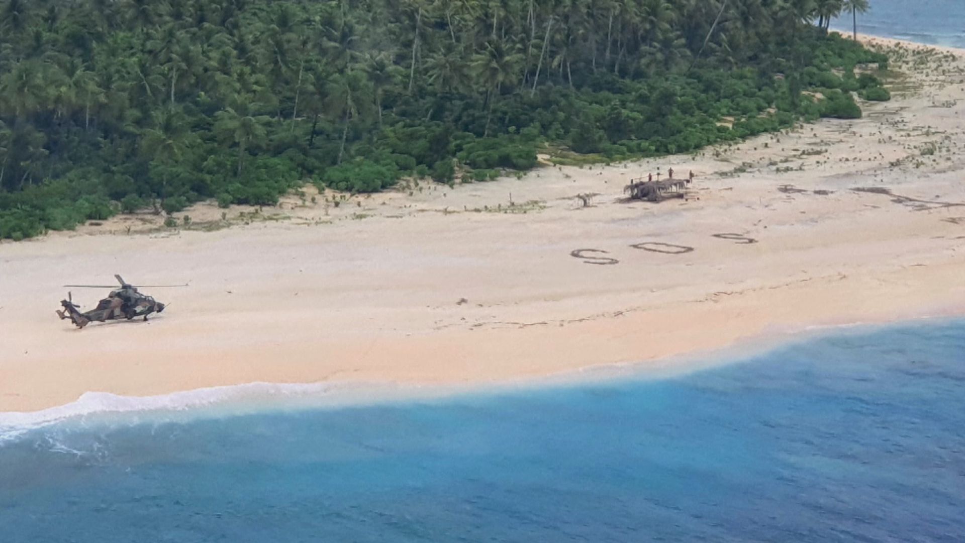 【環球薈報】三男被困無人島海灘寫巨型SOS終獲救
