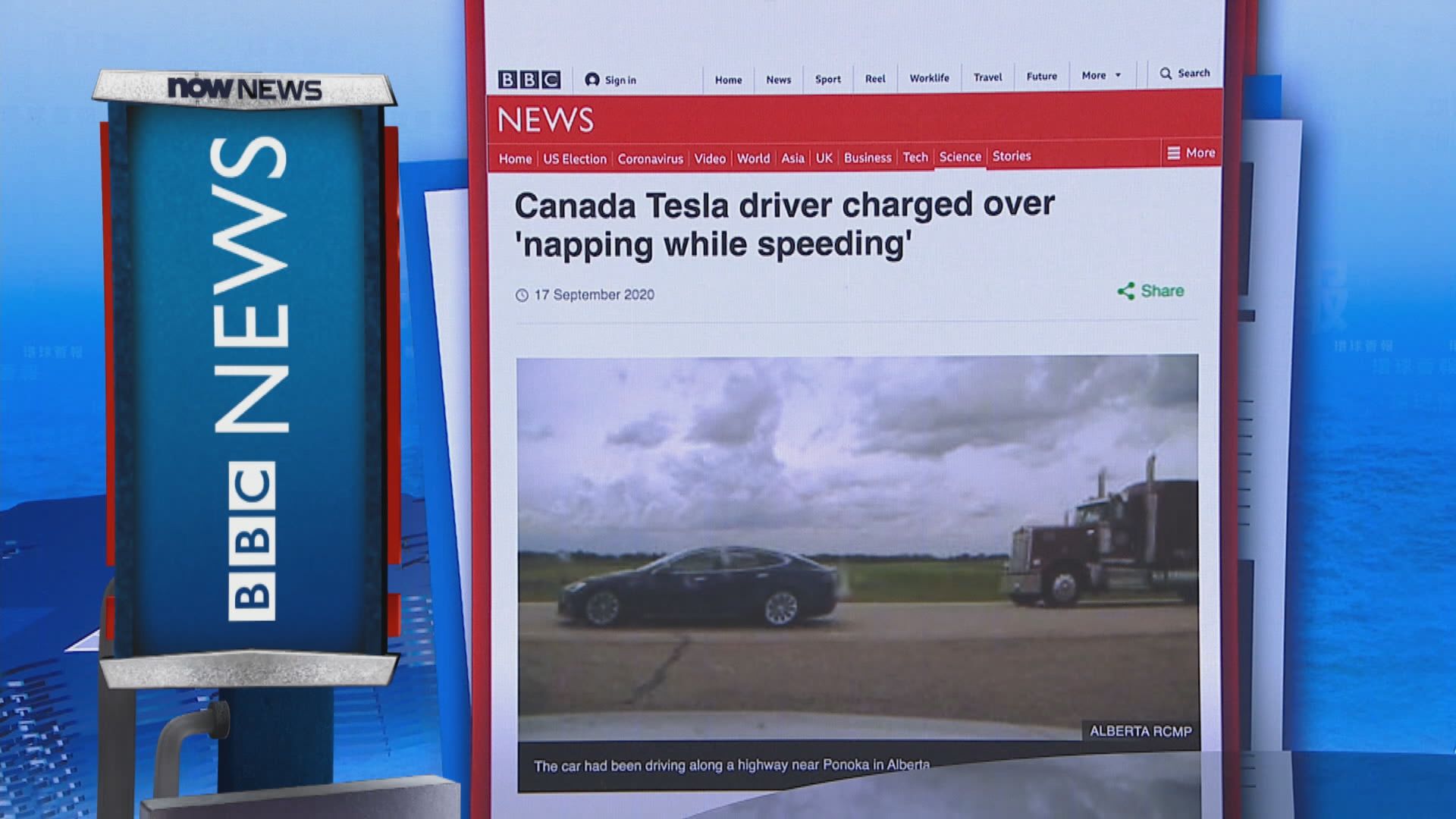 【環球薈報】Tesla「自動駕駛」期間睡着　加男被控超速及危駕