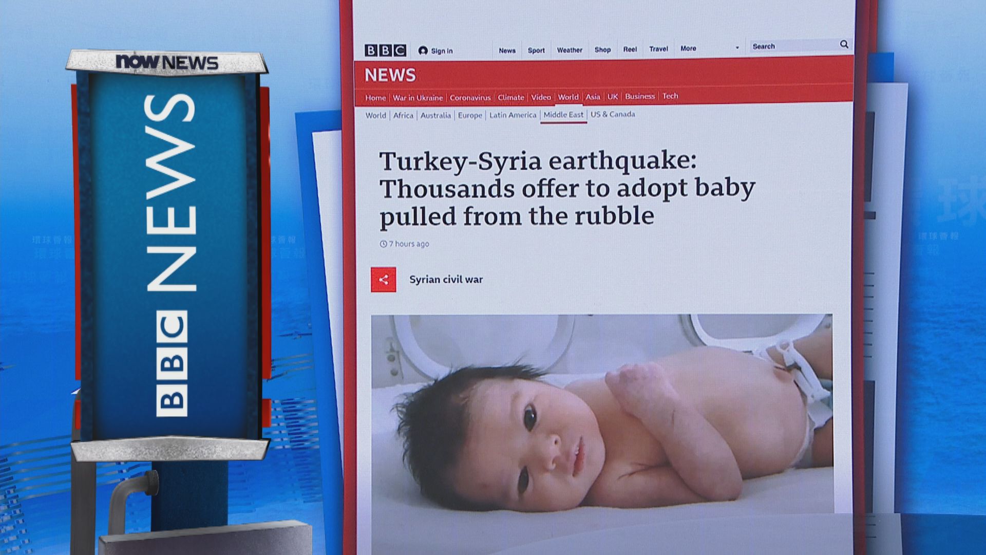 【環球薈報】生於瓦礫堆敘利亞女嬰取名「阿亞」