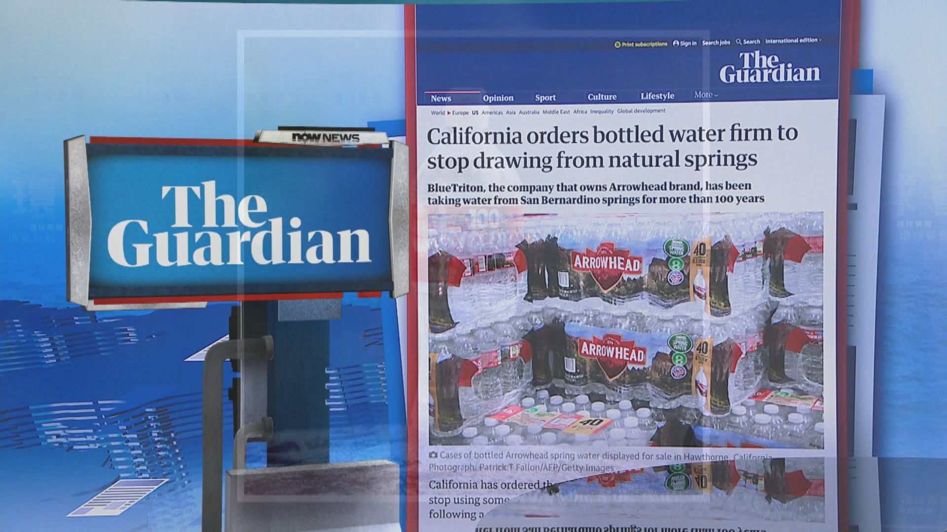 【環球薈報】加州監管機構禁「箭頭」樽裝水公司抽取部分泉水