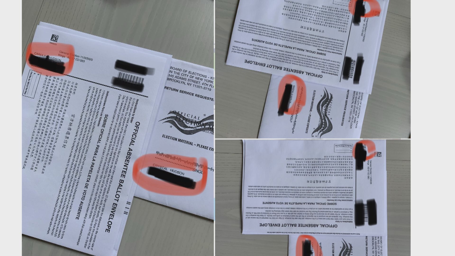 【環球薈報】紐約市選民收到錯誤郵寄選票