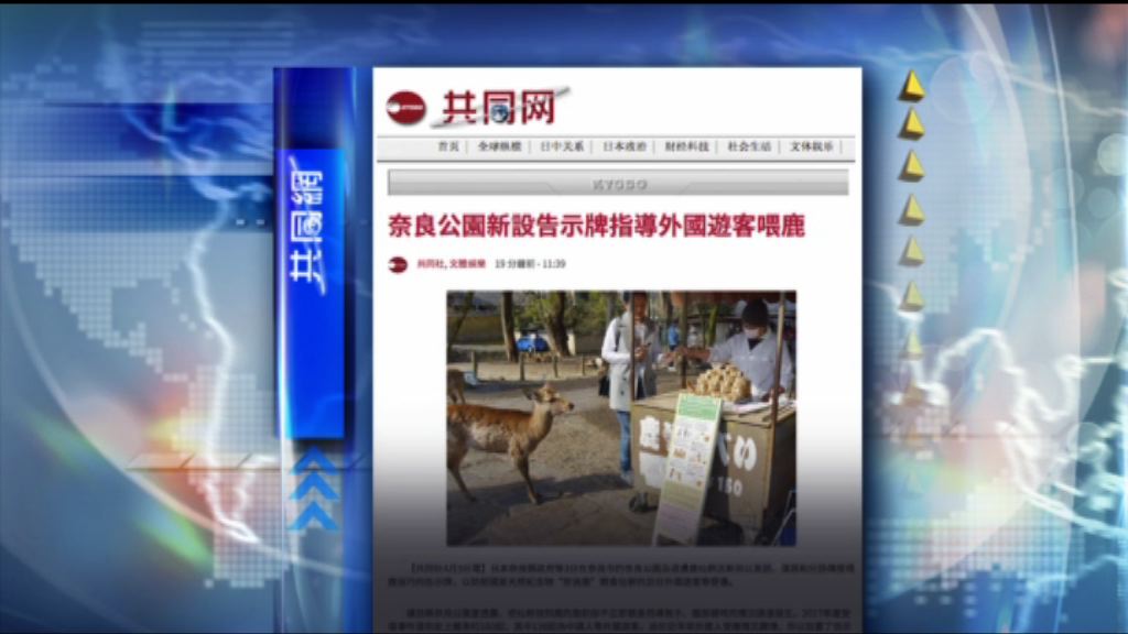 【環球薈報】日本奈良公園設告示教遊客餵鹿技巧