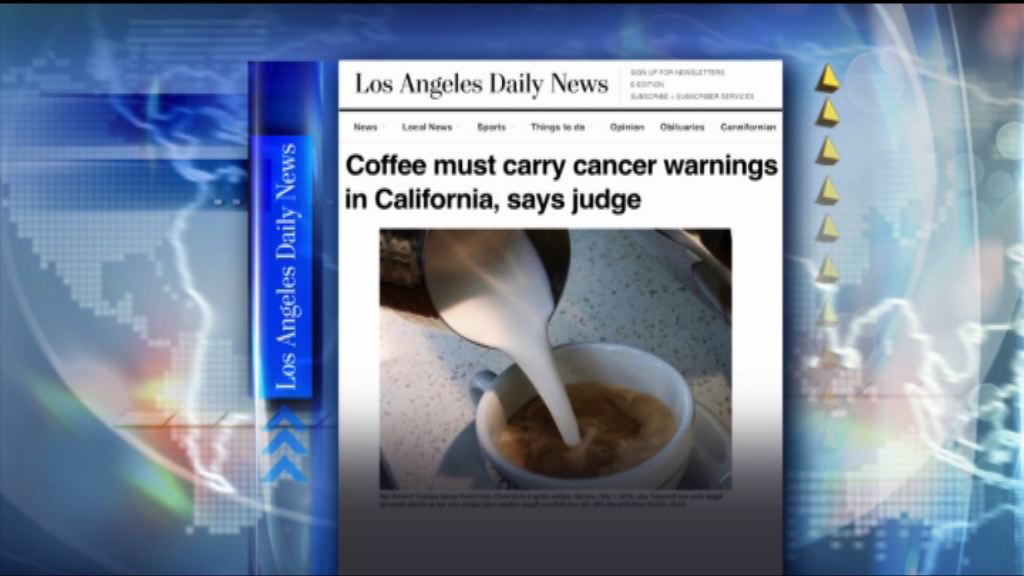 【環球薈報】加州法院裁定咖啡須附致癌警告