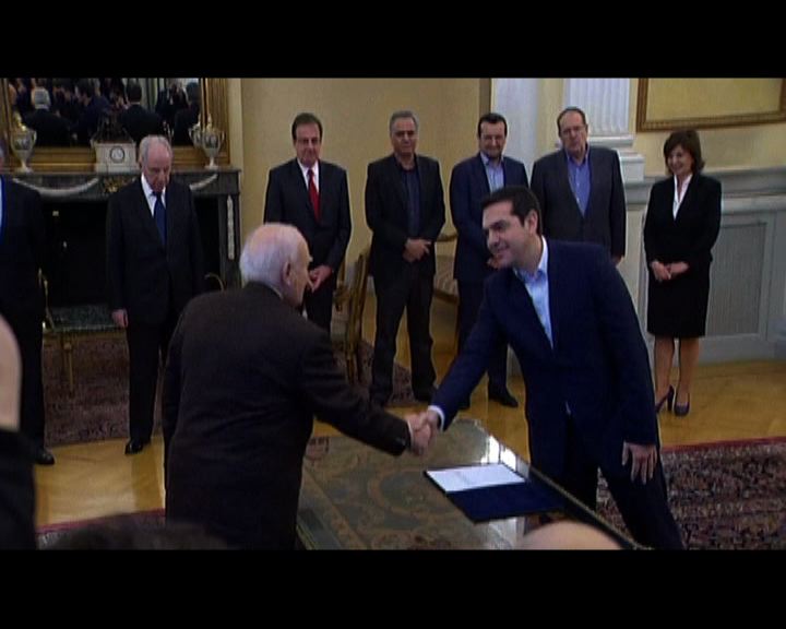 
齊普拉斯宣誓就任希臘總理