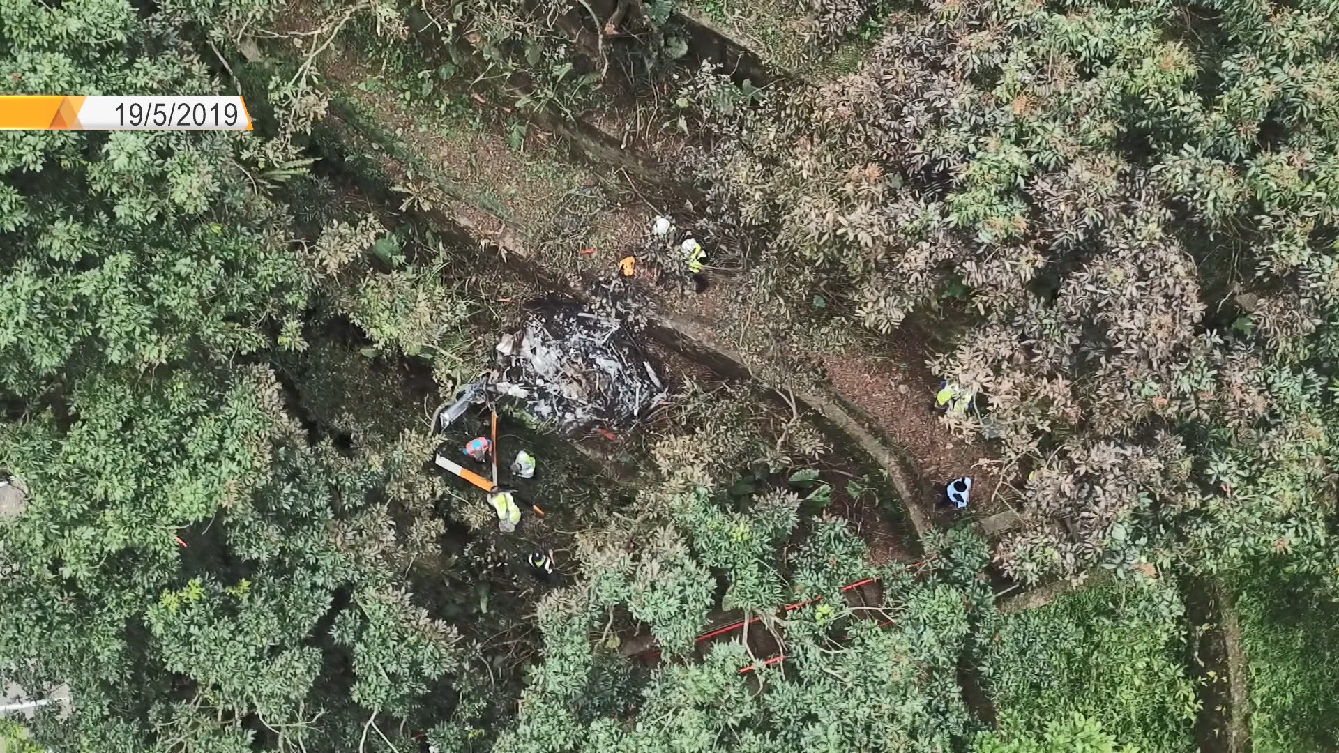 直升機嘉道理農場附近墜毀　初步調查指空中解體