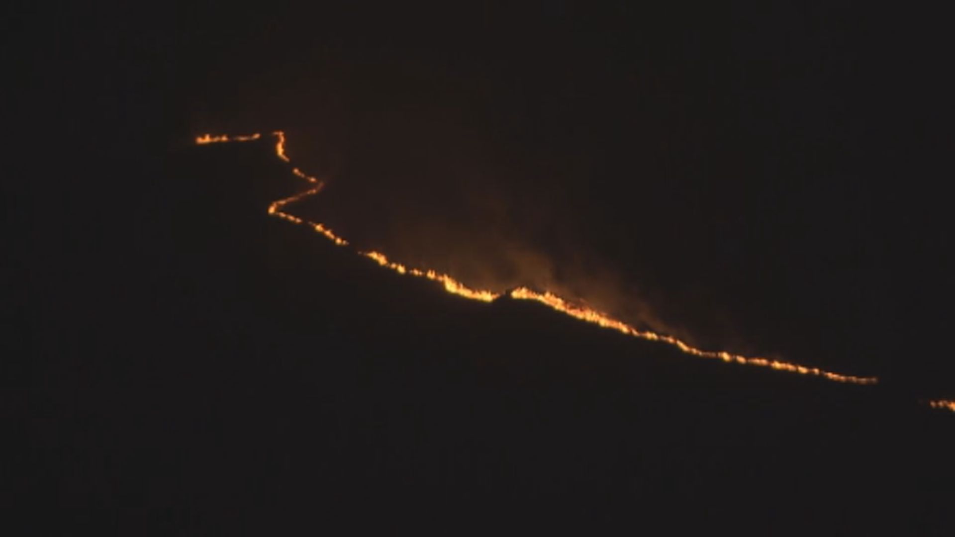 紅色火災警告生效期間發生多宗山火