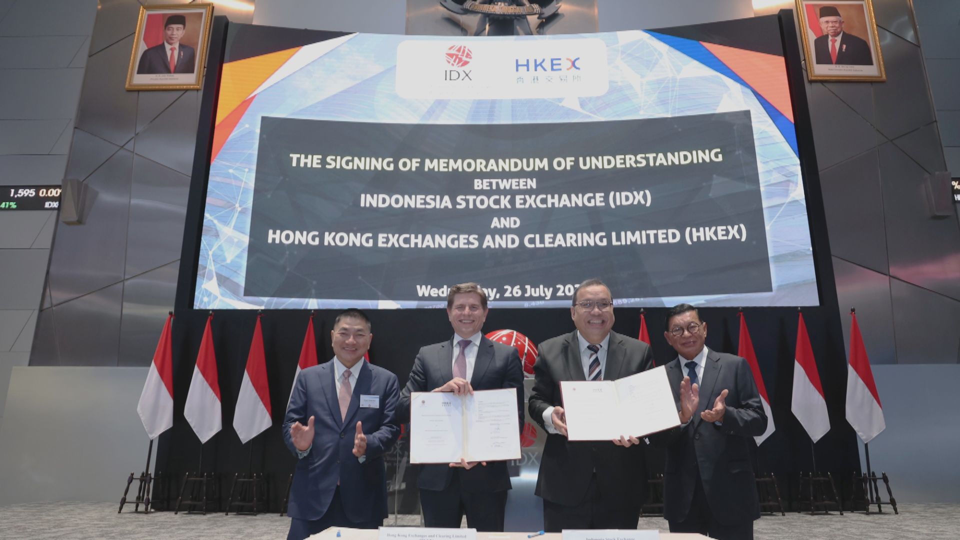 兩地合作 香港與印尼交易所簽合作備忘 探索企業跨境上市