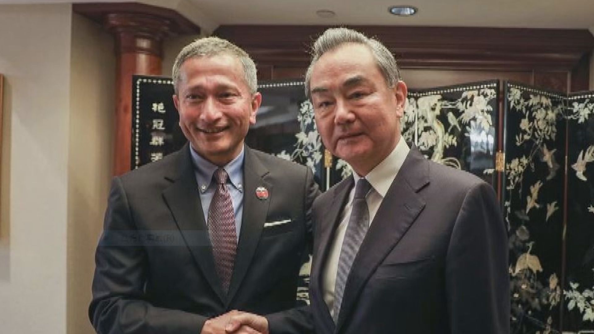 王毅與新加坡外長會談 籲東盟應加快推進自貿區談判