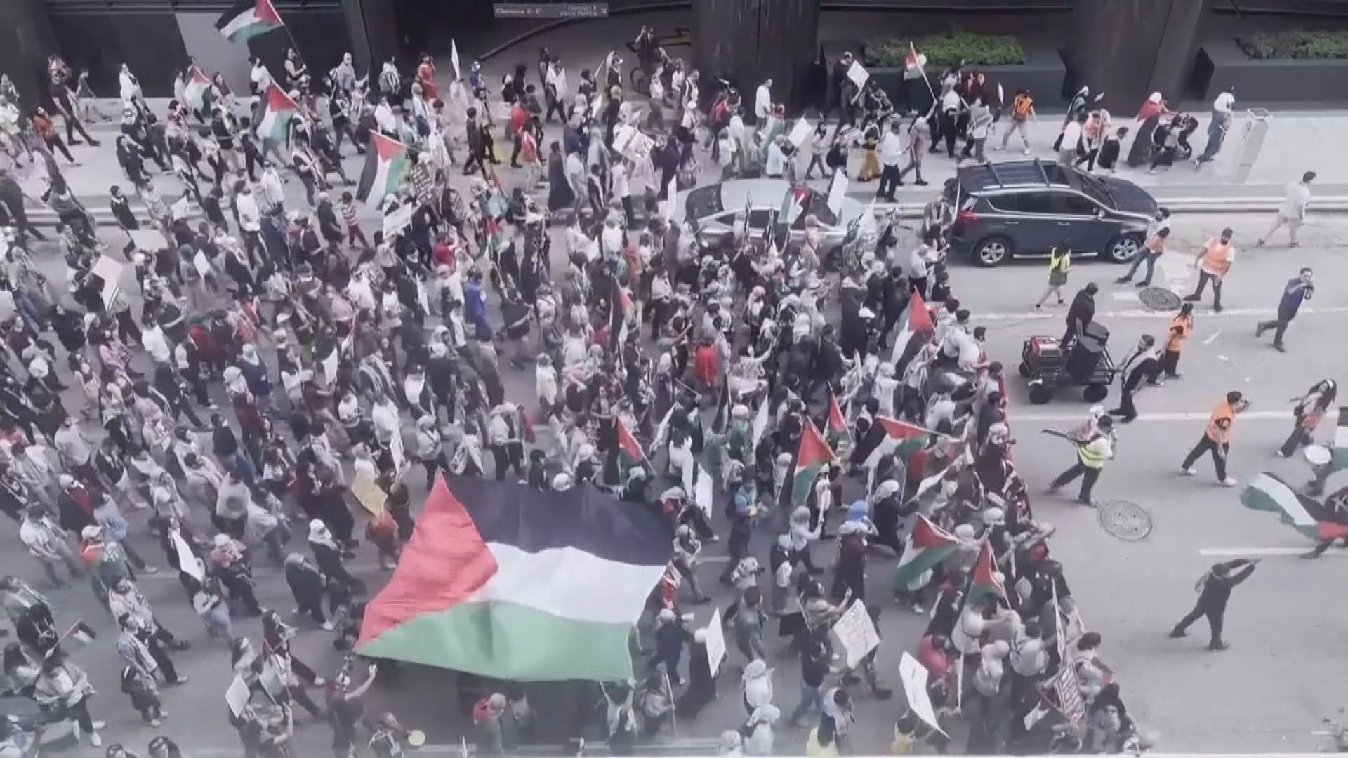 美歐多國示威支持巴勒斯坦 要求加沙停火