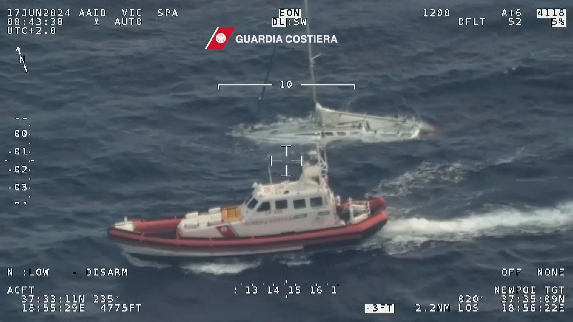 意大利南部對開兩艘非法移民船隻沉沒 最少11人死亡