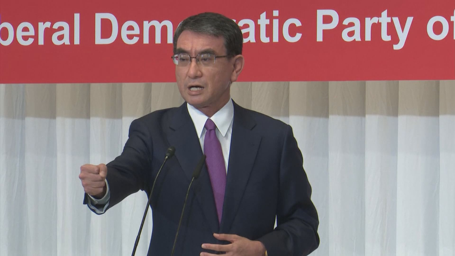 日本自民黨總裁選舉　河野太郎支持度續領先