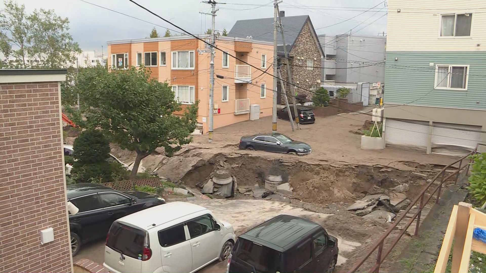 札幌市附近住宅區損毀嚴重