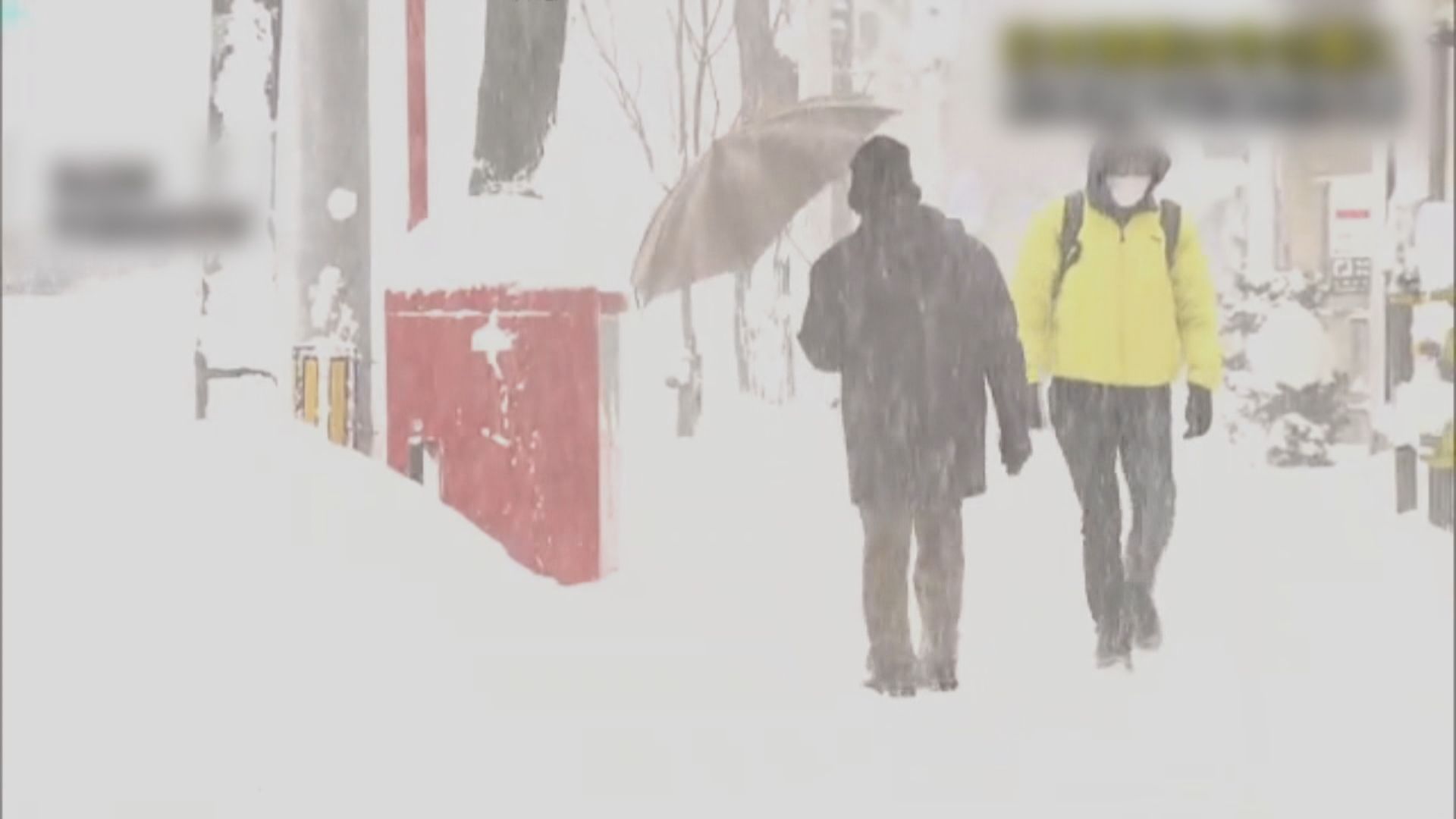 日本受寒流影響北海道等地出現大雪強風