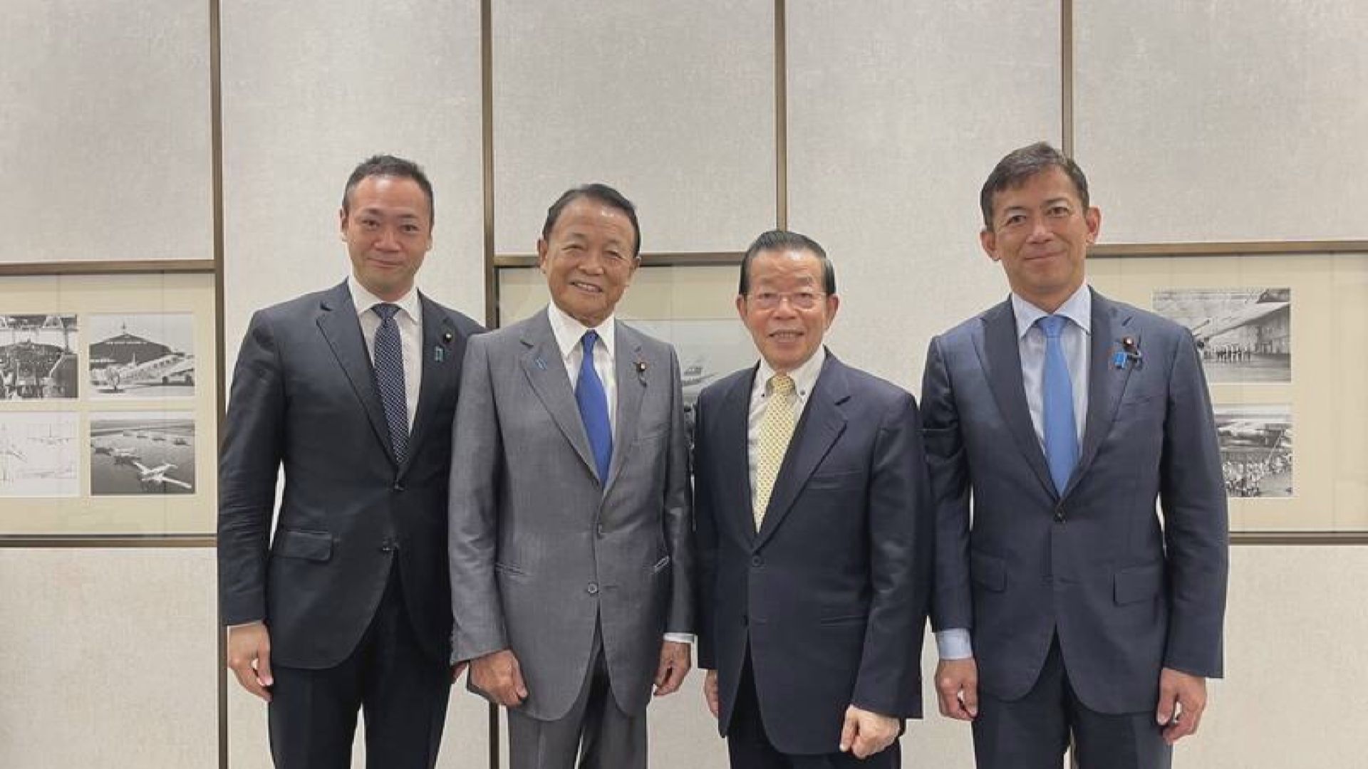 日本前首相麻生太郎率團訪問台灣三天