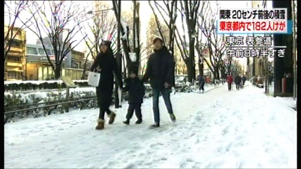 日本關東暫停下雪　交通未完全恢復