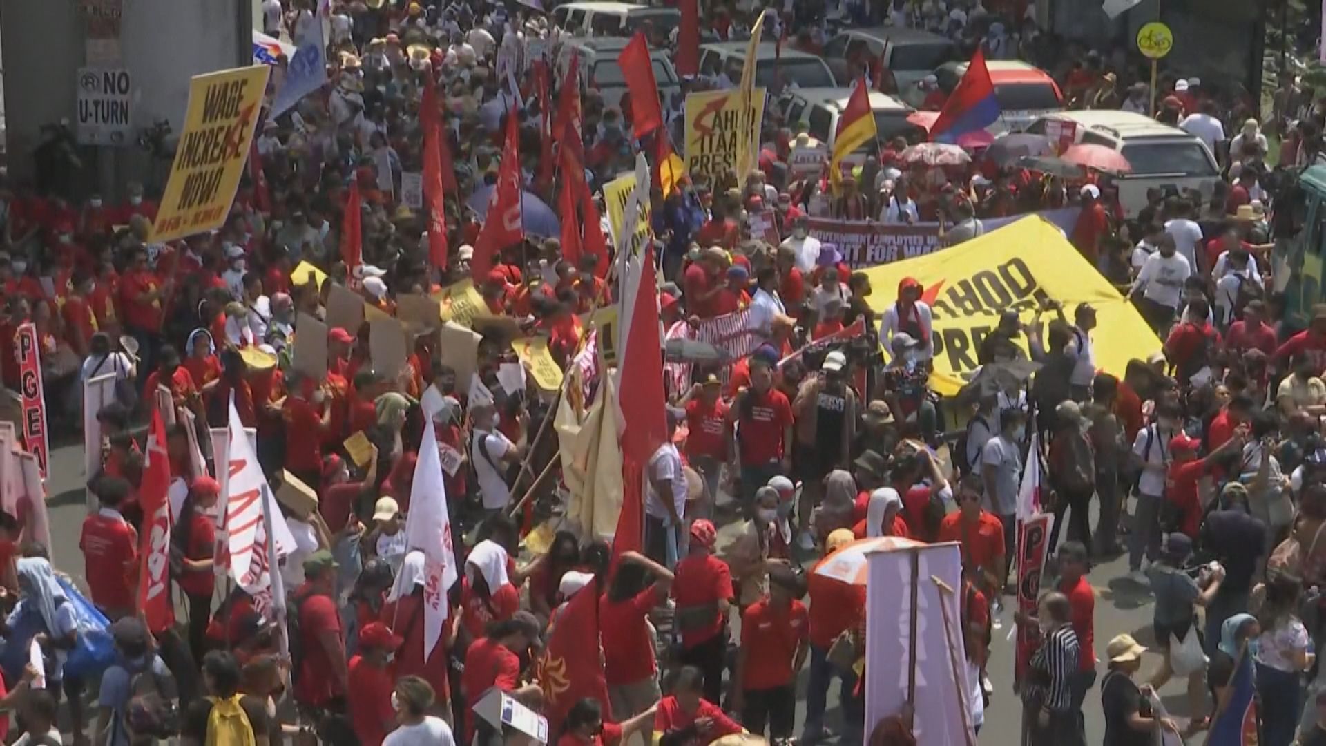多國勞工團體趁五一勞動節遊行要求加薪
