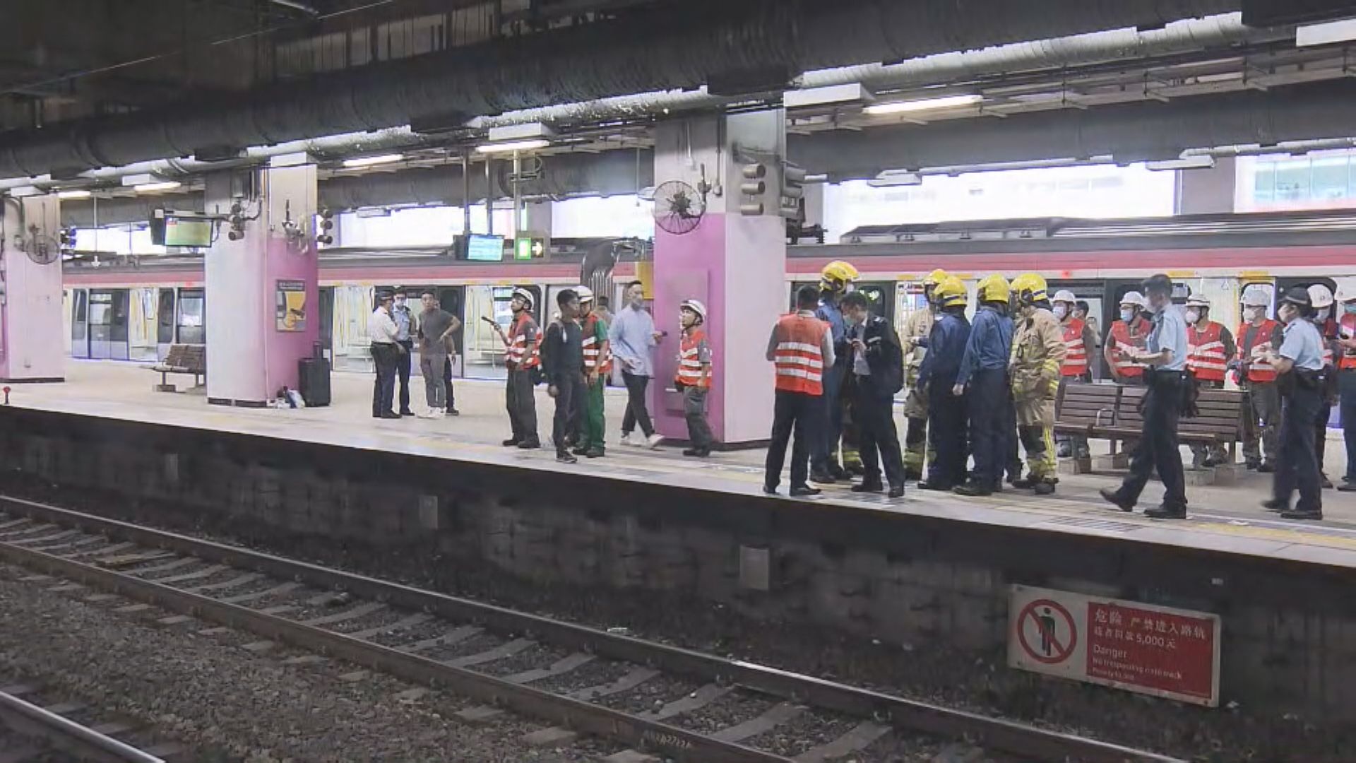 港鐵沙田站有人進入路軌　東鐵綫列車服務一度受阻