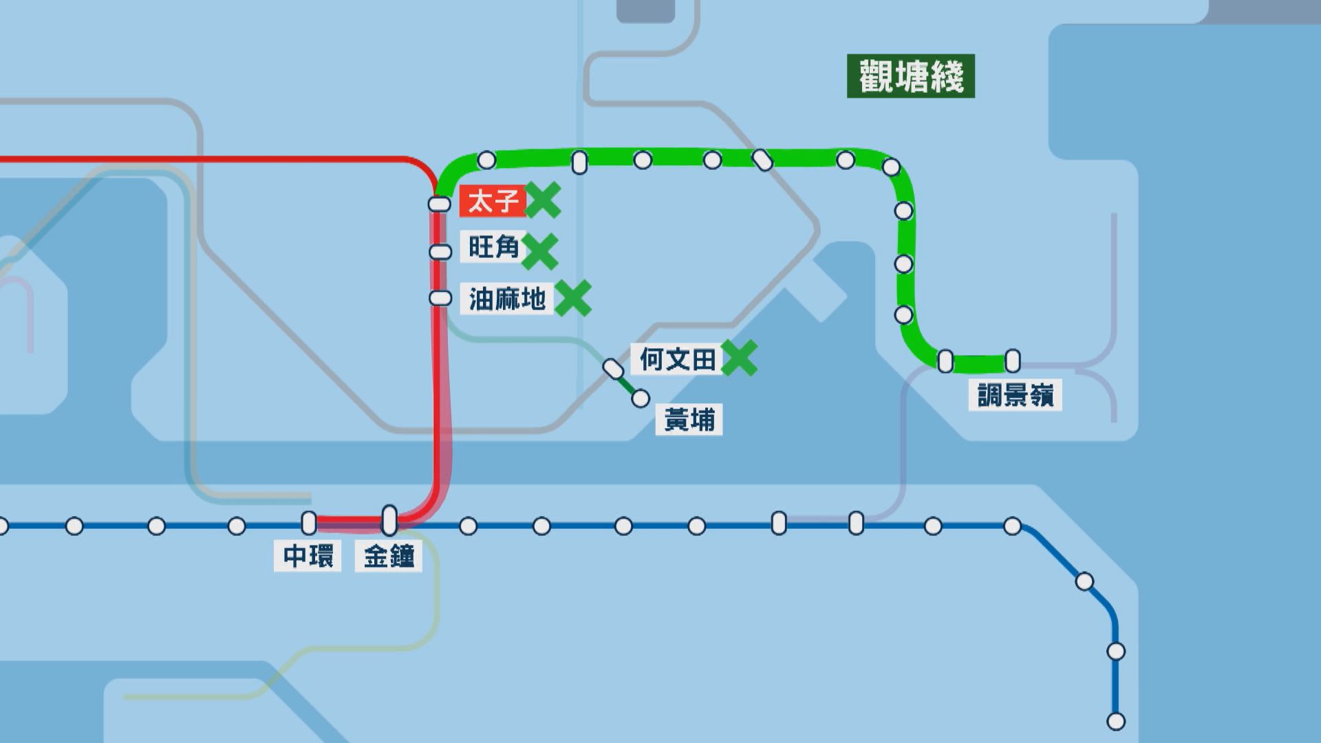 觀塘綫太子至何文田7.28列車停運一日 港鐵提供8或30X替代路線