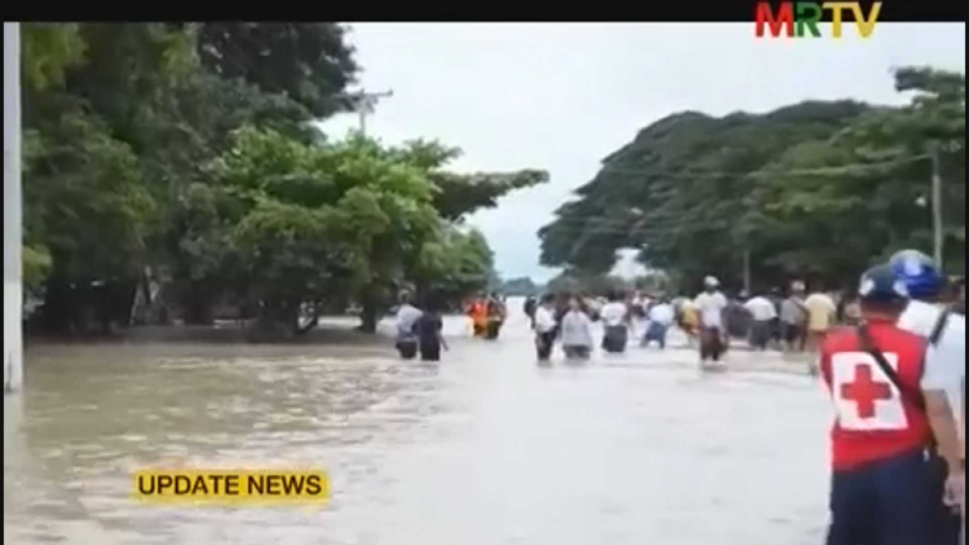 緬甸中部水壩決堤 村莊嚴重水浸