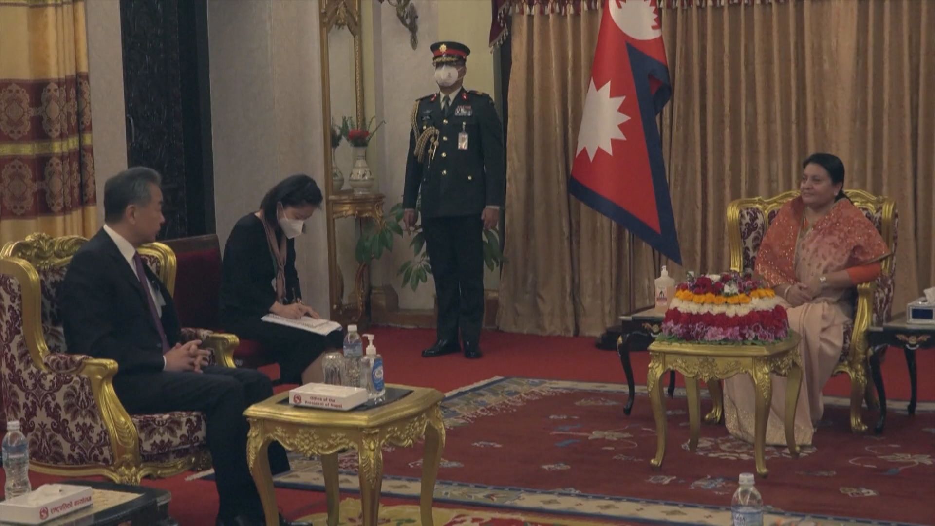王毅訪問尼泊爾　與尼泊爾總統會面