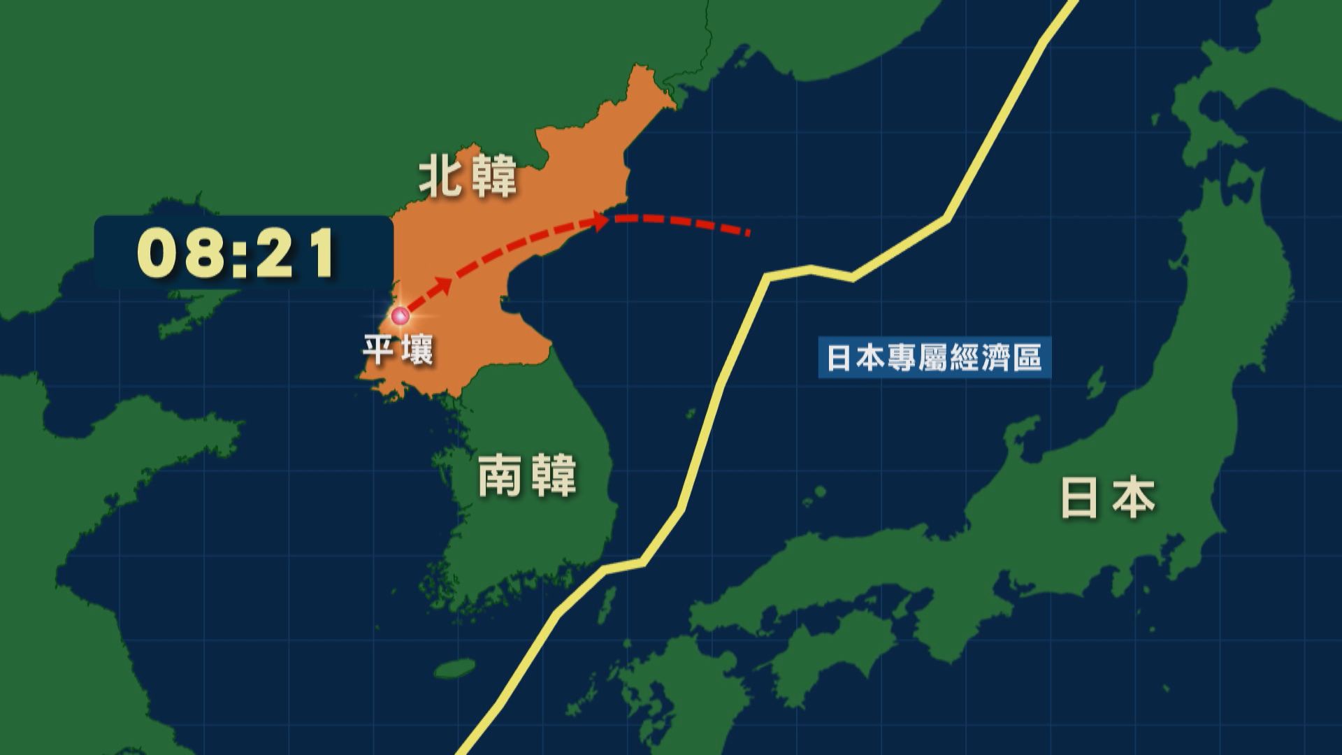 日本及南韓指北韓早上發射多支彈道導彈