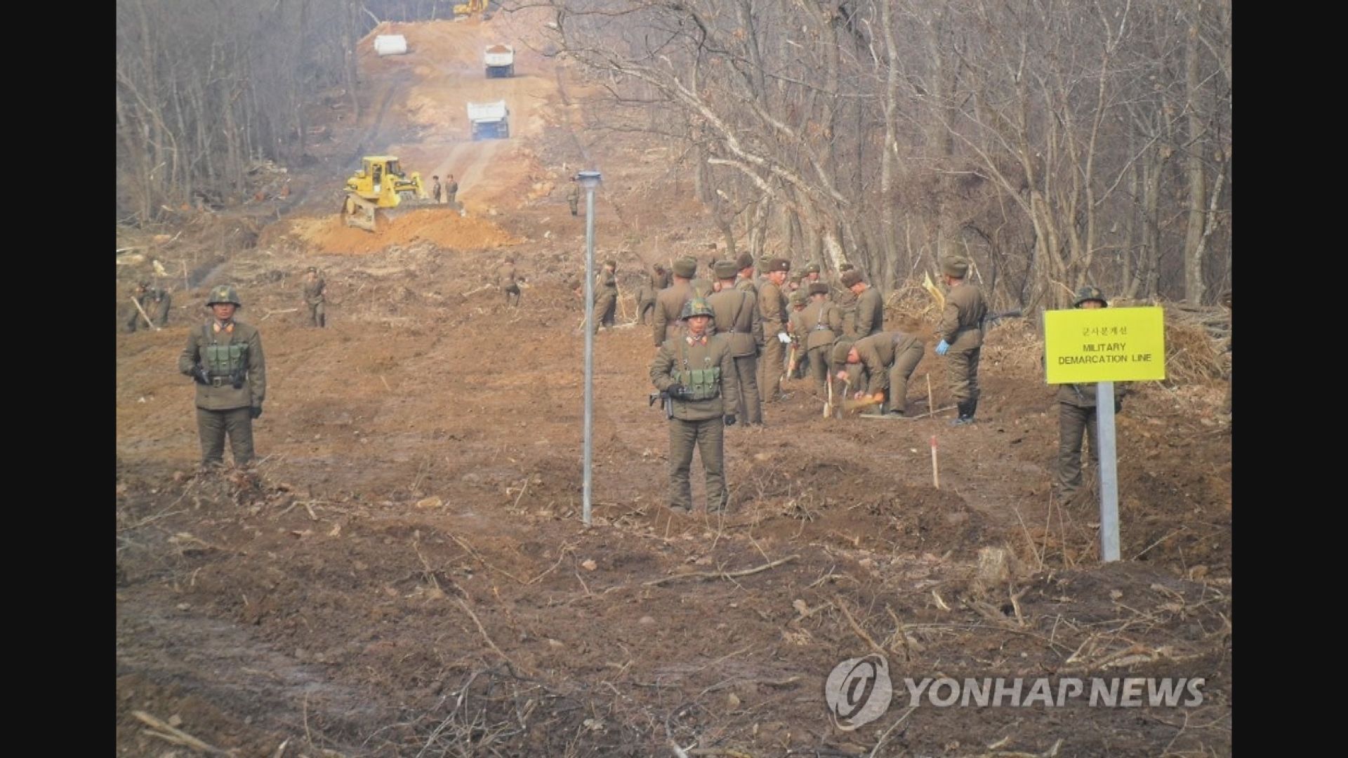 據報北韓在南北韓非軍事區內的公路埋設地雷